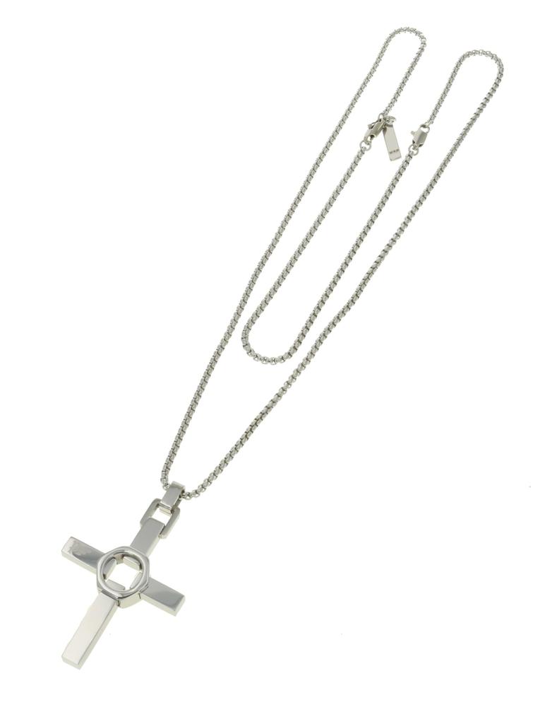 Police Crossed Out Stainless Steel Necklace GN2211311 Exclusive Box