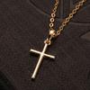 Luxury Zircon Cross Pendants Necklace Fashion Light Golden Silver Color for Men Women Jewelry Chain Accessory