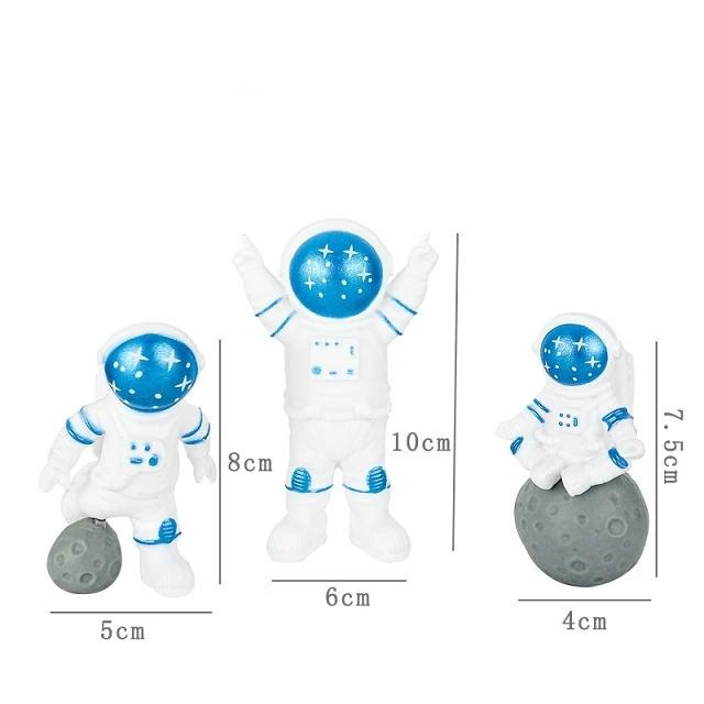 Décoration de gâteau Astronaute Décoration d'anniversaire Espace Extérieur Garçon Décoration de gâteau Astronaute Planète Ornements Lune