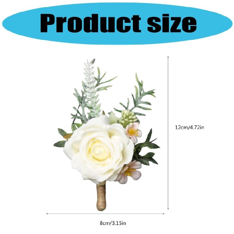 Unique Corsage Boutonnieres Artificial Flowers for Proms, Anniversaries, Ceremonies, Wedding Embellishments