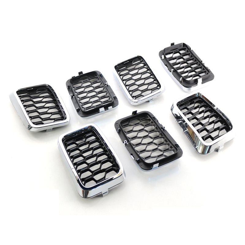 Front Bumper Grille For Jeep Grand Cherokee 68317863AA Bumper Grille For Jeep Honeycomb Mesh Grill Cover Chrome