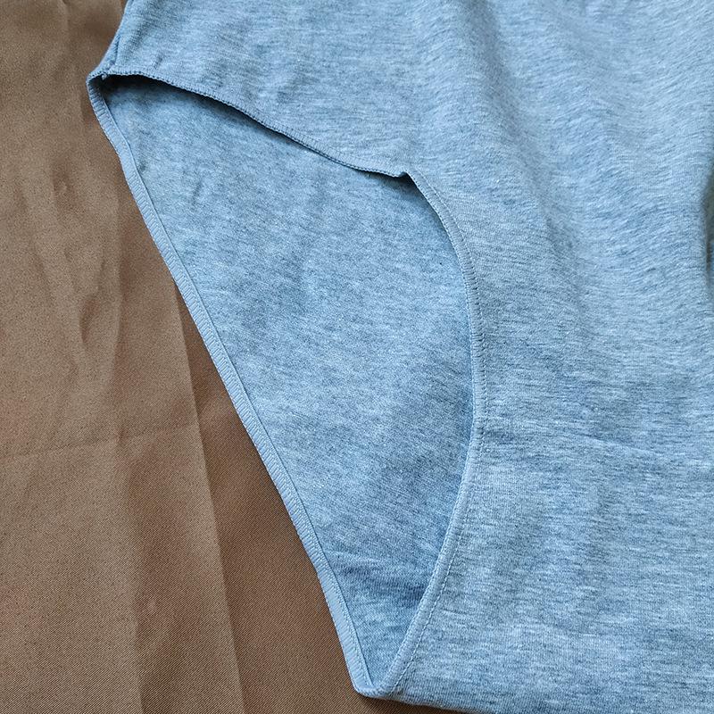 Plus Size Women's Mid-High Waist Cotton Triangle Panties - Breathable and Comfortable