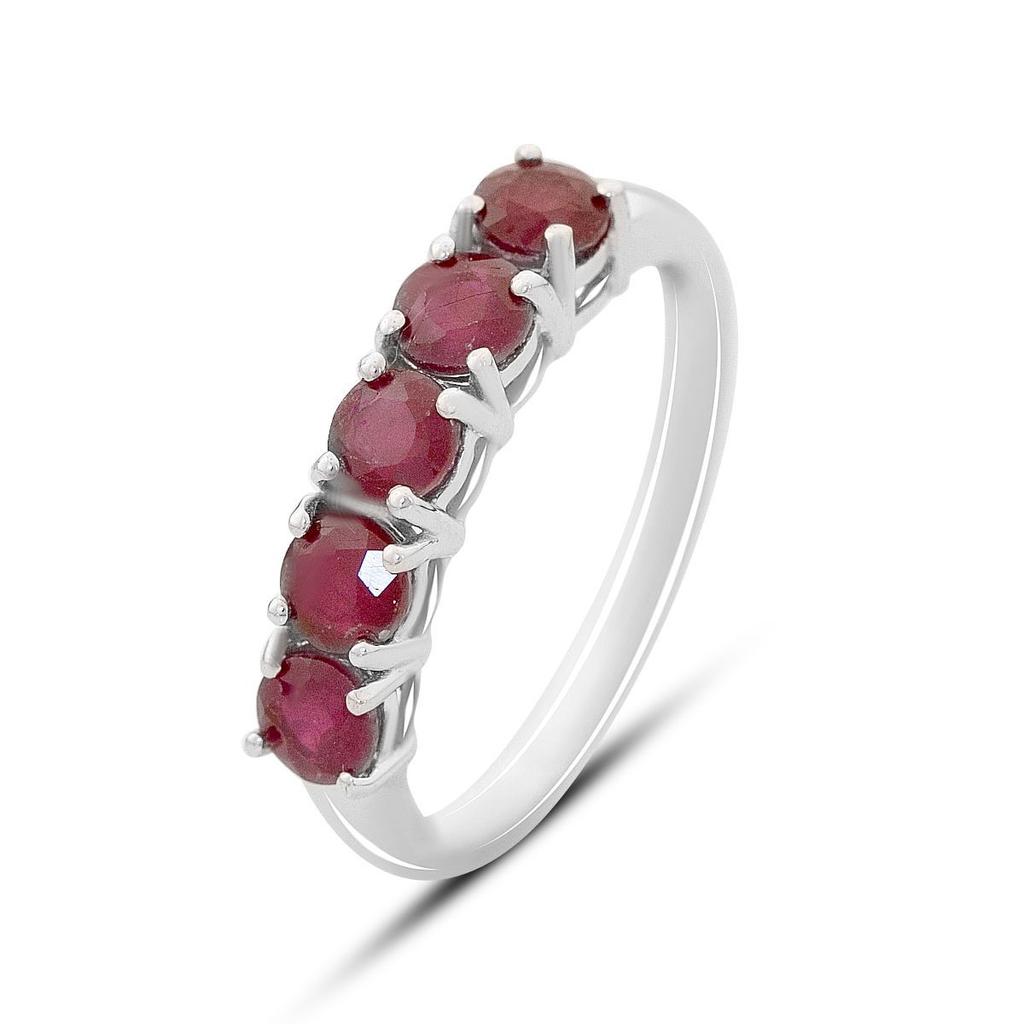 Silver Ring with Natural Ruby 2.1ct, Product Weight 2.48 G (2165460)