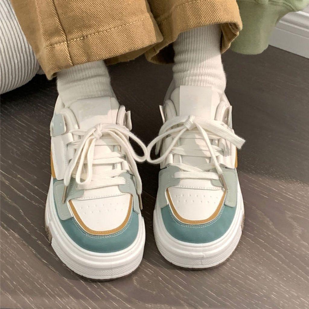 Thick-soled Little White Women's Shoes Spring and Autumn Red Casual Sports Shoes Versatile Board Shoes