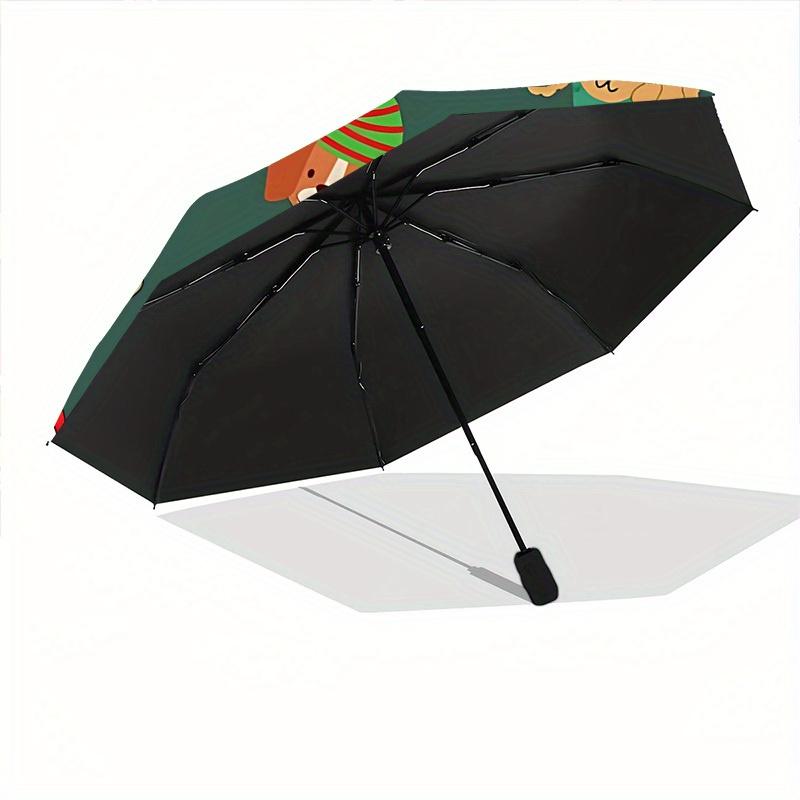 1pc Christmas Dogs Umbrella - 8-Rib Automatic Open/Close, Fashionable Compact Umbrella for Outdoor Adventures yy250813205