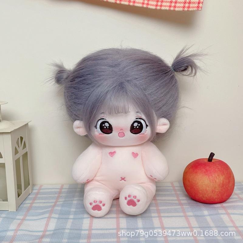 Kawaii IDol Doll 20cm Anime Plush Star Dolls Stuffed Customization Figure Toys Cotton Baby Plushies Toys Kids Collection Gifts