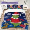 Biancheria da letto con stampe cartoni animati del Grinch di Natale, copripiumino e federe, regalo di compleanno (1 copripiumino + 2 federe, cuscini interni non inclusi)JM004