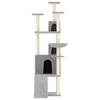 171685 vidaXL Arbre à chat avec griffoirs en sisal Gris clair 175 cm