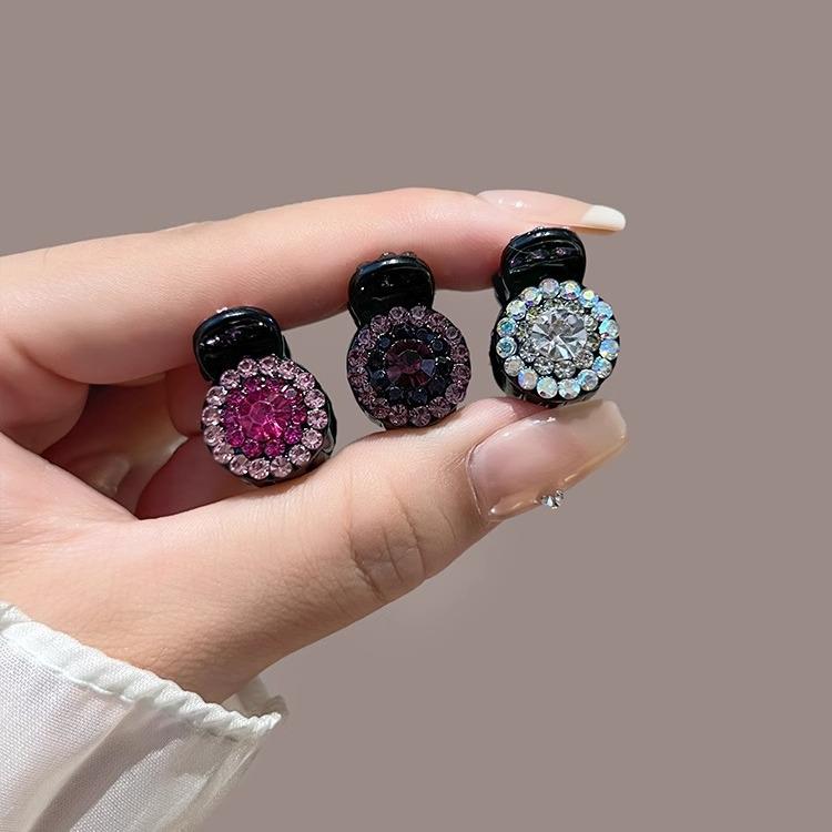 Sparkly Rhinestone Mini Claw Clip for Korean Style Wispy Bangs