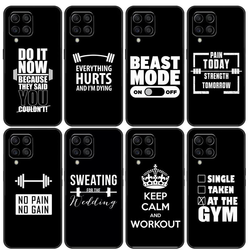 Workout Motivation fitness Gym Case For Samsung Galaxy M21 M31 M51 M12 M32 M52 M13 M23 M33 M53 M20 M30s M14 M34 M54 Cover