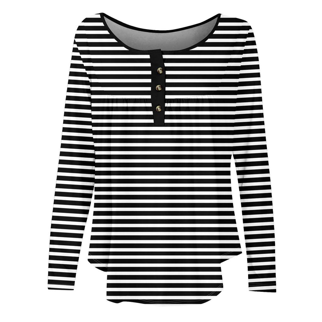 Γυναικεία Μπλούζα Τούνικ Μακρυμάνικη Φαρδιά Μπλούζα Καθημερινή Oversized Μπλούζα Πλισέ Τούνικ Κουμπωτή Καθημερινή Γυναικεία Μπλούζα με Μοτίβο