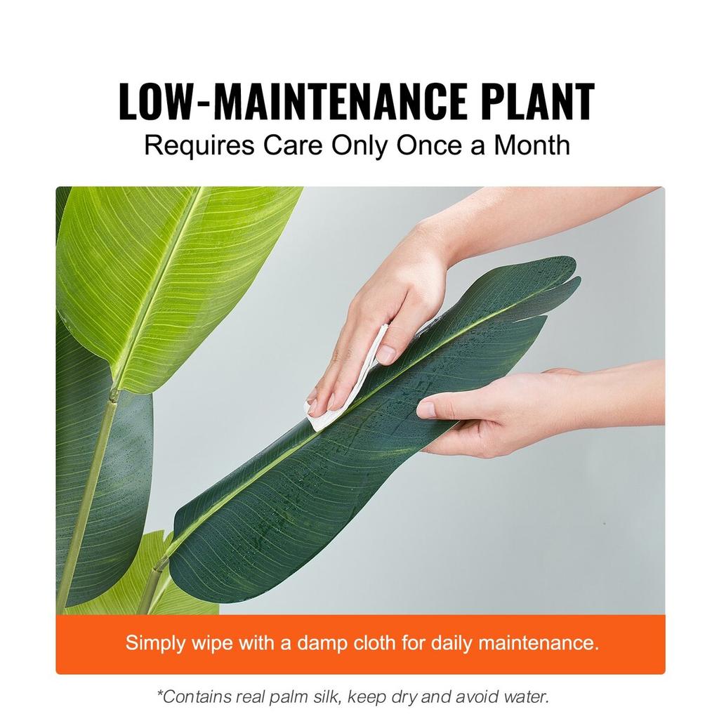Artificial Birds Of Paradise Tree, 1.5mTall Faux Plant, PE Material & Anti-Tip Tilt Protection Low-Maintenance Plant, Lifelike Green Fake Tree for