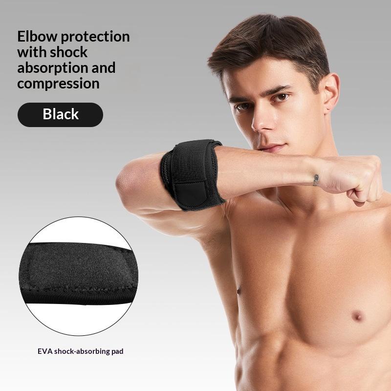 

1Pcs Elbow Braces For Tendonitis Tennis Golf Elbow Forearm Brace Strap And Compression Pad Wraps Elbow Support Band Relieve Pain чёрный