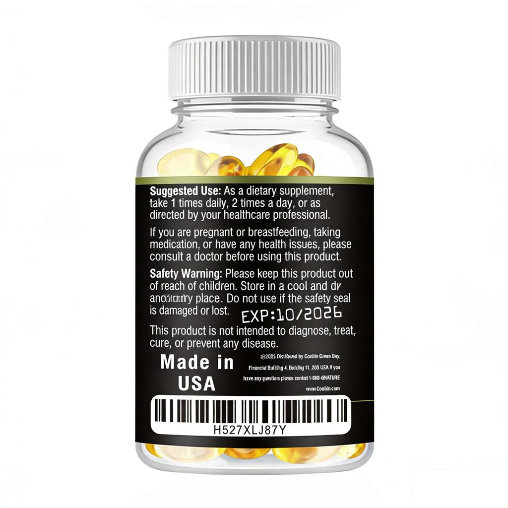 Biotin Supplement, Containing Kelp Blend, Supports Hair Health, Suitable for Adults.