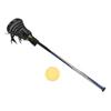Boys Lacrosse Stick Set Complete 30in with Ball Non Falling Tail Cap Outdoor Team Sports Player Equipment Black Mesh
