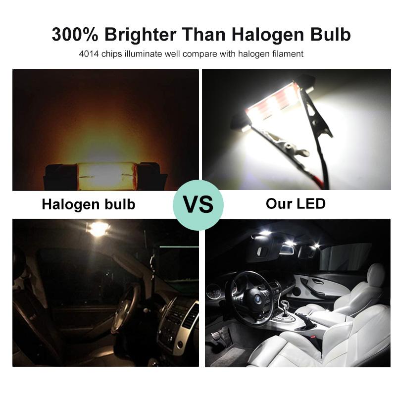 10 stk LED interiørlyssett for VW Tiguan Allspace AD BW 2016 2017 2018 Canbus ( passer original pære er