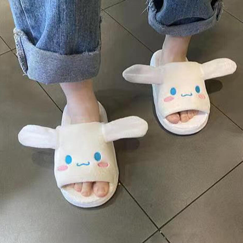 

Musket Cozy Winter Open-Toe Cute Rabbit Indoor Slippers white