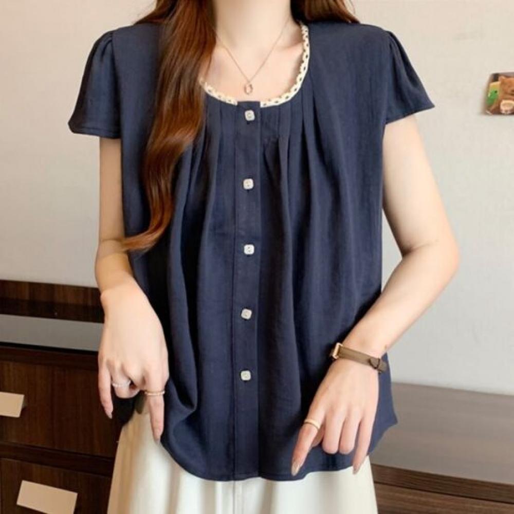 Navava Women Lace U Neck Short Sleeve bloUse Nb3158