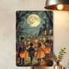 Vintage Halloween Metal Tin Sign Wall Decor 8x12 Inch Retro Poster for Bar Pub Home