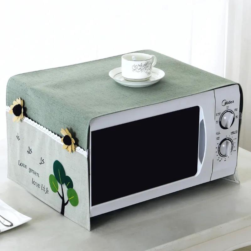 Microwave Oven Cover Fashionable Universal Dust Cover Cover Cloth Pastoral Style Microwave Oven Protective Cover