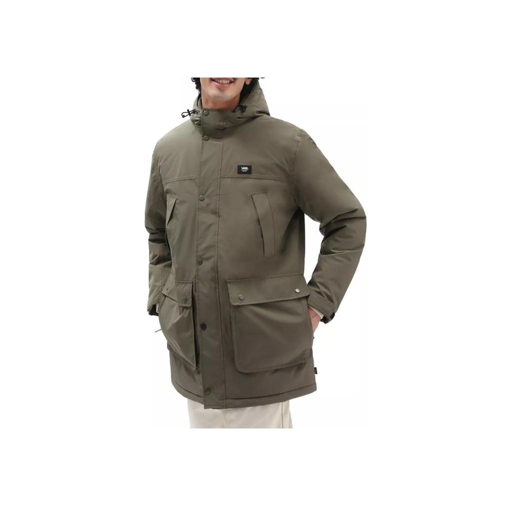 Vans Užitková vícekapsová bavlněná bunda na zip Pánská bunda Vojenská zelená VN0A5KLJKCZ