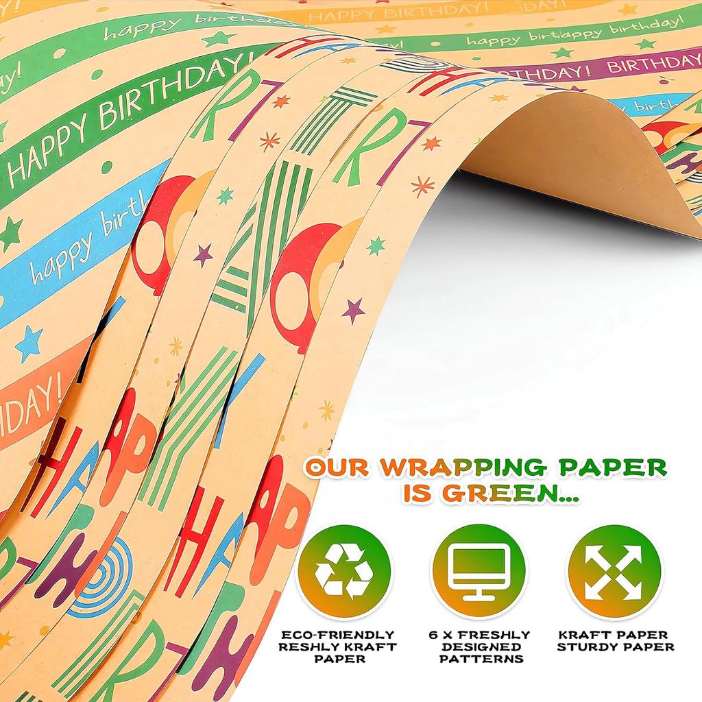 Birthday Gift Wrapping Paper Holiday Wrapping Paper Gift Boxes Books Kraft Paper Gift Wrapping Paper Kitchen Baking Tools