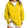 Women's Casual Half-Zip Hooded Pullover Sweatshirt, Color Long Sleeve