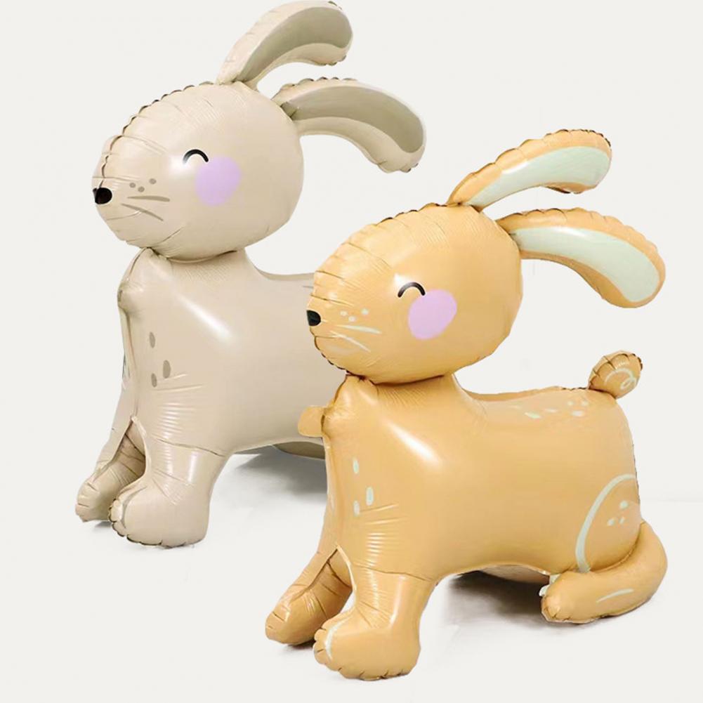 Rabbit Balloon Lovely Cartoon Animal Inflatable Toy 4D 4D Standing Rabbit Balloon Easter Bunny Aluminum Foil Balloon Party Decor