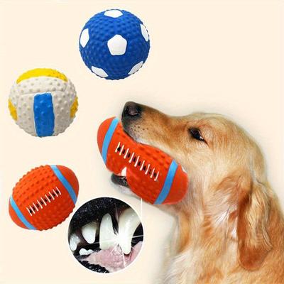 Evcil Hayvan Köpek Lateks Sesli Oyuncak Rugby Futbol Voleybol Köpek Diş Gıcırdatma Oyuncağı Sıkıntıyı Giderici Evcil Hayvan Oyuncağı Eğitim Evcil Hayvan Malzemeleri