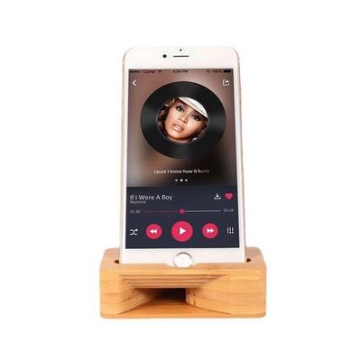 Supporto amplificatore per telefono multifunzionale in bambù e legno
