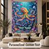 Ocean Mermaid (202) Theme Personalized Tapestry Custom Name Text Wall Hanging Tapestry Home Background Decoration