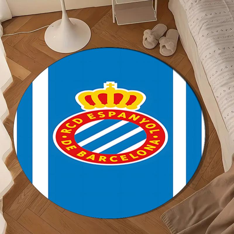 Football Espanyol Design Round mat Home Decor, Chair rug For livingroom,Bedroom, doormat home decor Birthday Gift Christmas Gifts
