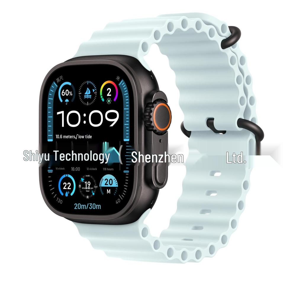 Apple Watch 11 Ultra Silikonarmband mit Doppelschnalle