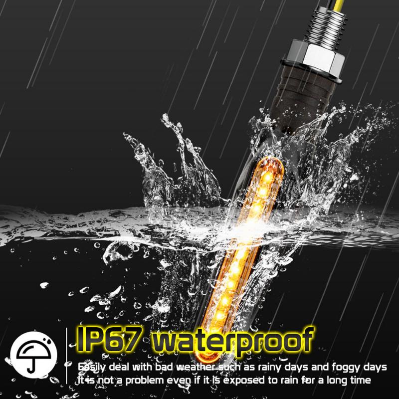 1PC Mini Motorcycle LED Turn Signal Lights Amber Flashing Light Blinker Turn Signal Lamp 12V Moto Indicator Lamp Accessorie