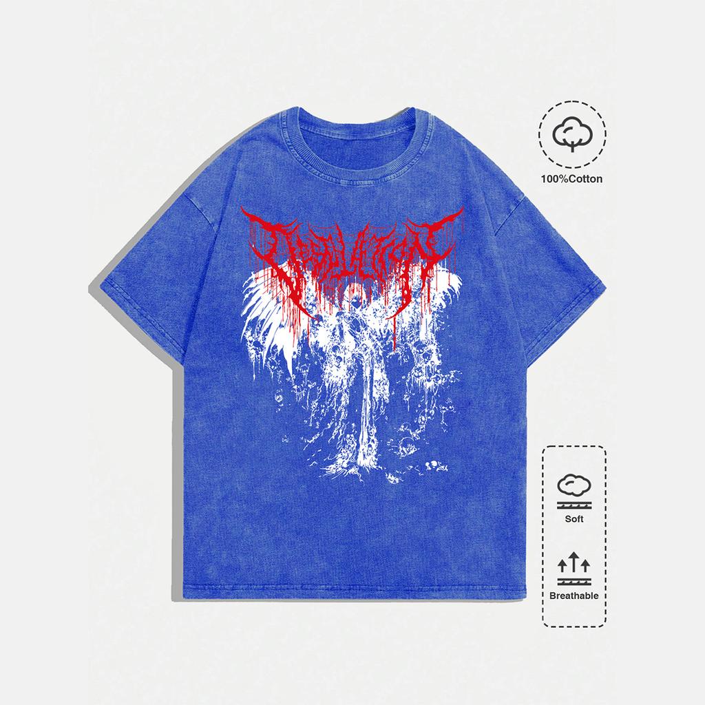 Men's Graphic Tees Shirt Unisex Cotton Oversized T-Shirt Short Sleeve Vintage Streetwear Casual Tee Top