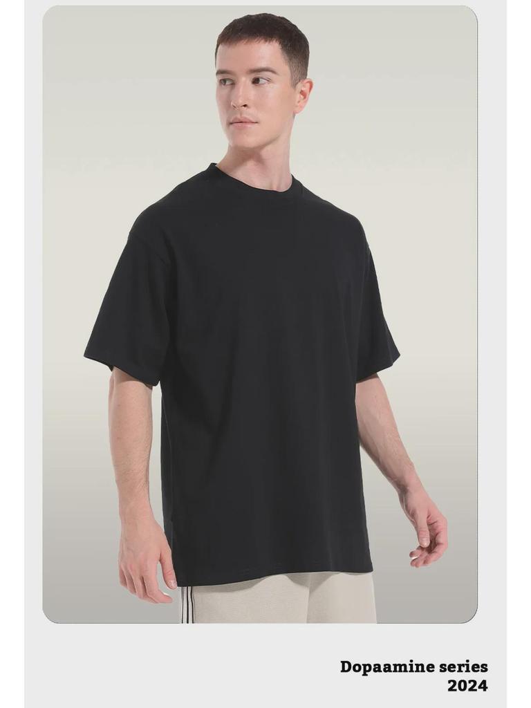 KITE Herr 300G Tung Bomull Lös Passform Amerikansk Stil T-Shirt - Kortärmad, Stor Storlek, Trendig Design