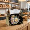 1pc Mystical Celestial Tissue Box with Sun Moon Star Face Black-Napkin Storage Organizer for Kitchen, Car Decorative Box, Purpose for Living Room, Bed