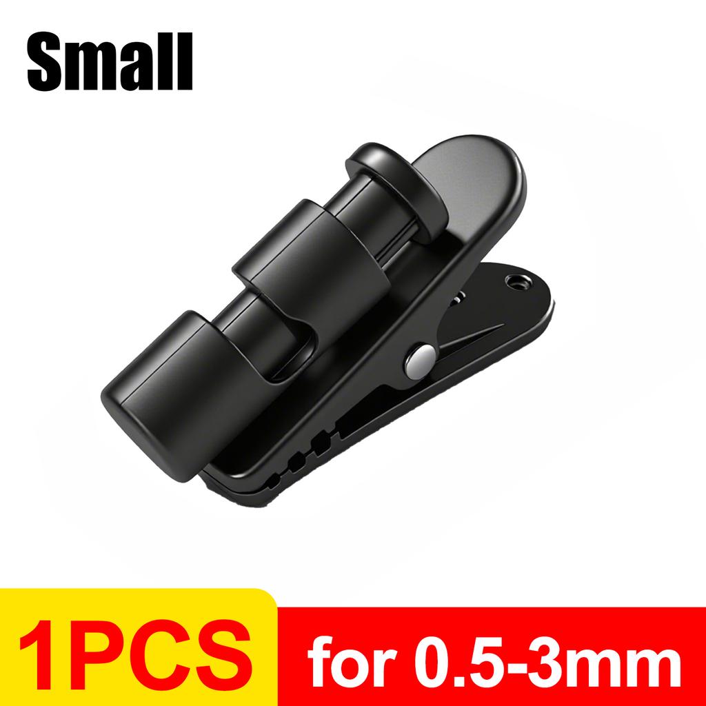 Universal Headphone Wire Clip 360 Degree Rotatable Earphone Earbud Cable Clip Cord Collar Hooks for Broadcast Microphone