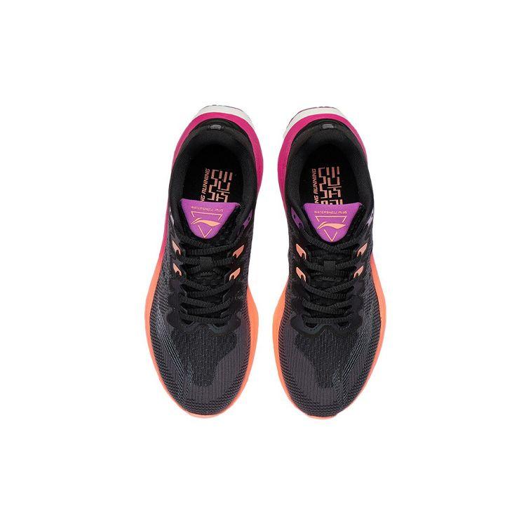 Li Ning Yue Ying Non-Slip Wear-Resistant Low-Top Running Shoes Men Sneakers Black Orange ARHR145-3