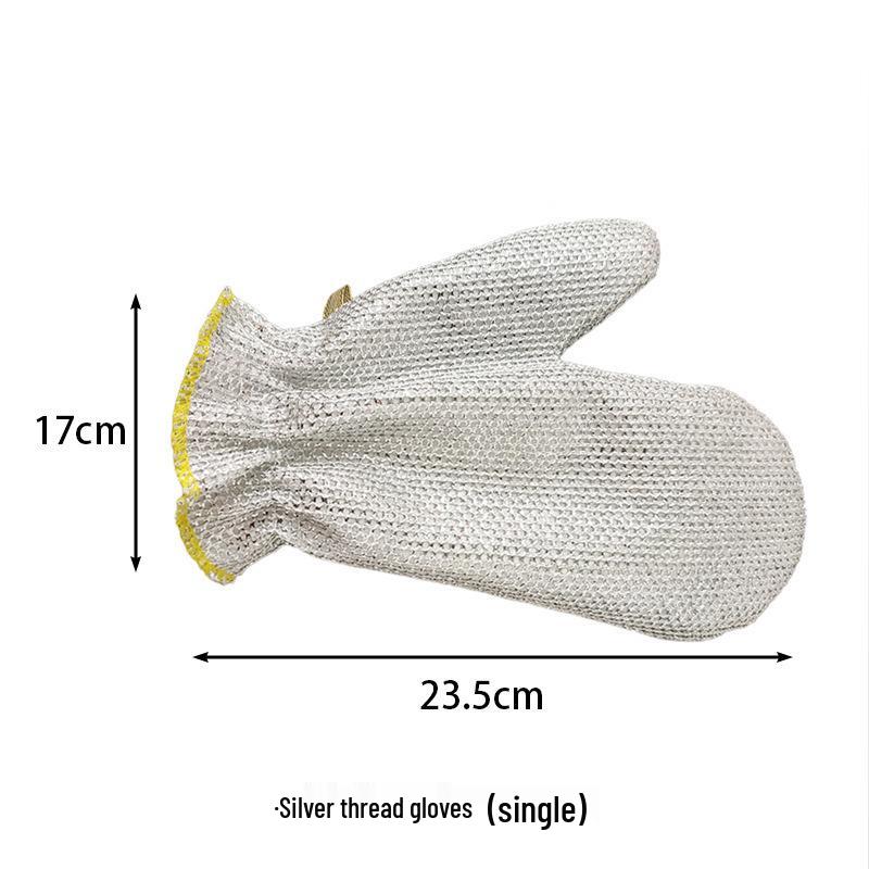 

Oil-Free Silver Thread Steel Wool Cleaning Glove One Size