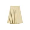 Fila Solid Color Casual Pleated A-Line Skirt Women Skirts Light-Beige F11W248309F-LK