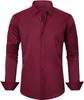 Four-sided Stretch Dress Shirt Men's Slim-fitting Long-sleeved Solid Color Simple Men's Shirt Business Casual Men's Clothing