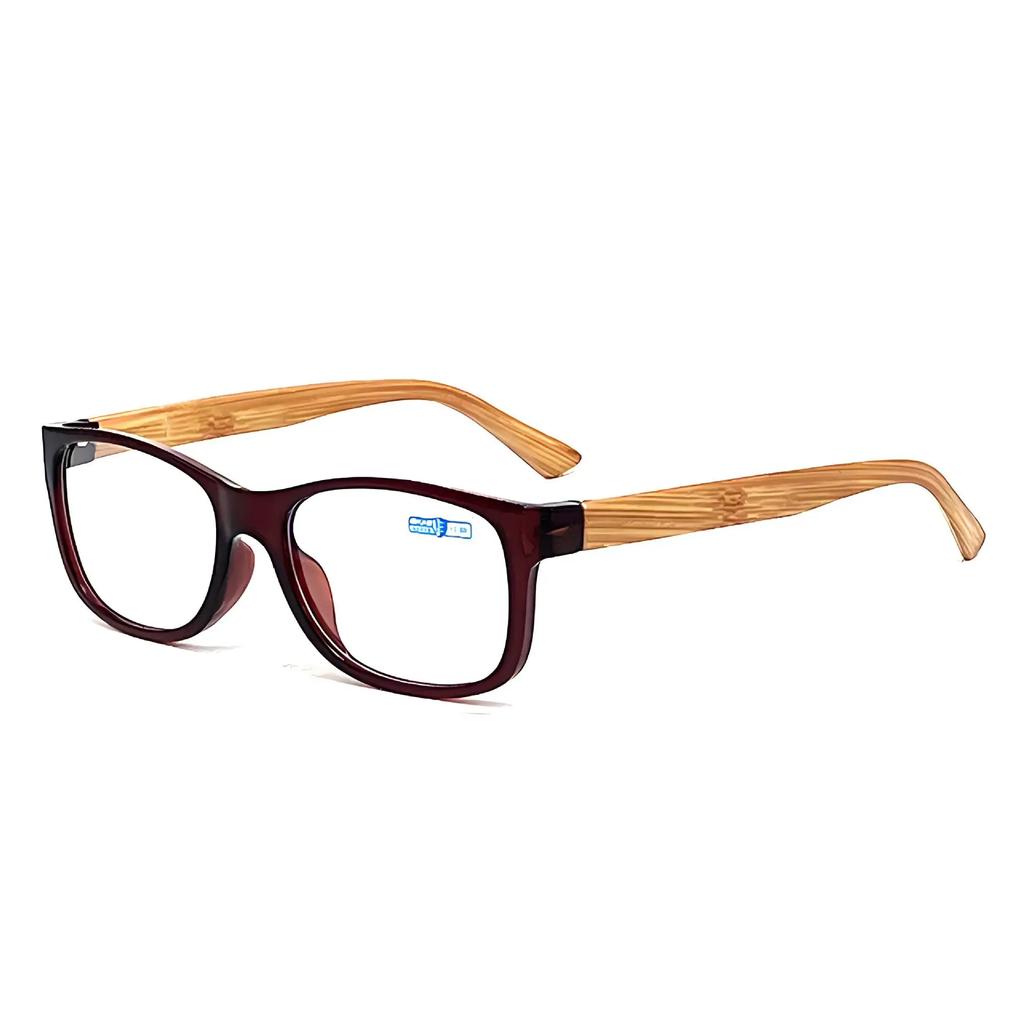 Gelbe quadratische Lesebrille für Damen Vintage Mode-Rahmen für Weitsichtigkeit Lesebrille für Herren Brillen Presbyopie+1,0 +1,5 +2,0