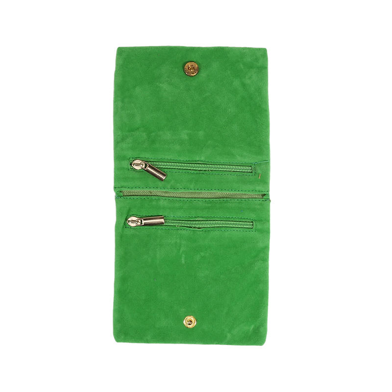 Pochette à Bijoux en Velours Fermeture à Bouton Pression Sac de Rangement pour Bracelets Colliers Boucles d'Oreilles Double Compartiment Sacs d'Emballage Cadeau Pour Femmes