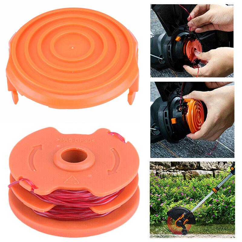 For WORX 50019417 WG105WG118 Trimmer Spool Replacement Kit 2 16ft Spiral Design Copolymer Nylon Resin and Synthetic Spool