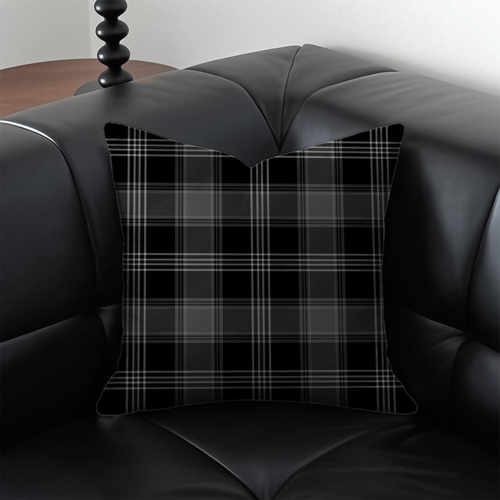 Black white and gray Cushion Cover Pillow Case Antidustmite Invisible zipper silky plush cushion