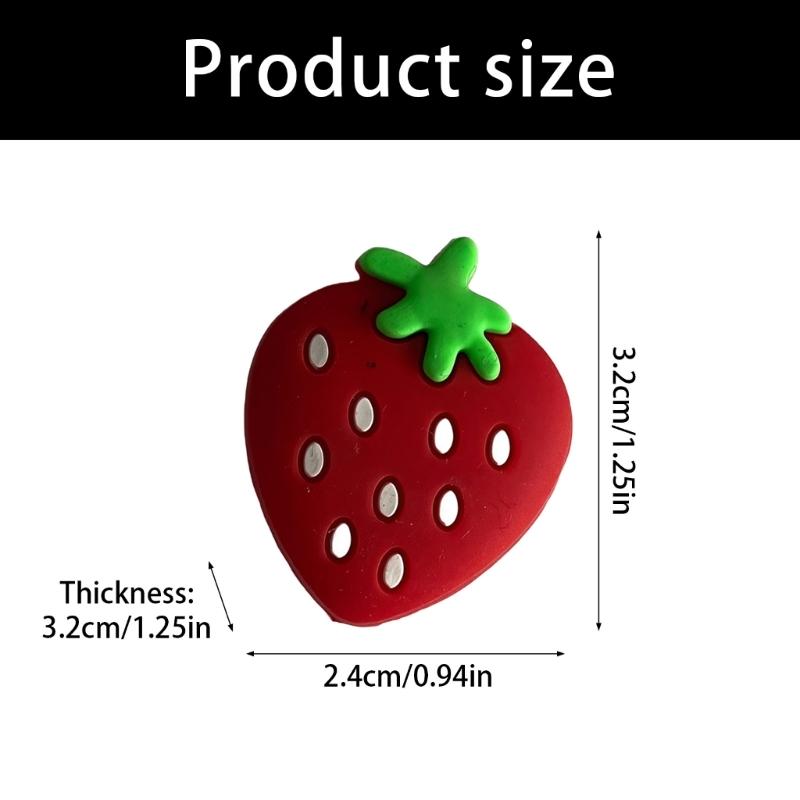 Amortisseurs de vibrations pour raquette de tennis en forme de fraise avec motif dessin animé