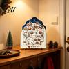 Christmas Puzzle Ornament Advent Calendar Wooden Countdown Home Decor Xmas for Table Mantel Holiday Commemorative Gifts