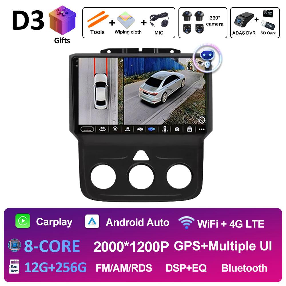 GPS Android Smart System For Dodge Ram 1500 2500 3500 2013 2014 2015 2016 2017 2018 DSP Stereo Car Multimedia Video Player WIFI