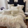 Lace Bedding Set Four-piece French Skin-friendly Breathable Bed Sheet Quilt Cover Pillowcase